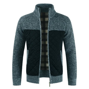 MOGA Design Men's Fashion Premium Quality Quilted Zipper Sweater Jacket - Divine Inspiration Styles