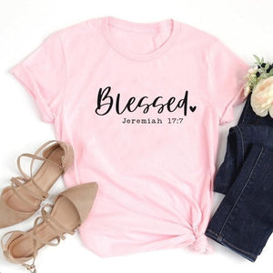 BLESSED Jeremiah 17:7 Women's Fashion Premium Quality Christian Faith T-Shirt - Divine Inspiration Styles