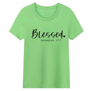 BLESSED Jeremiah 17:7 Women's Fashion Premium Quality Christian Faith T-Shirt - Divine Inspiration Styles