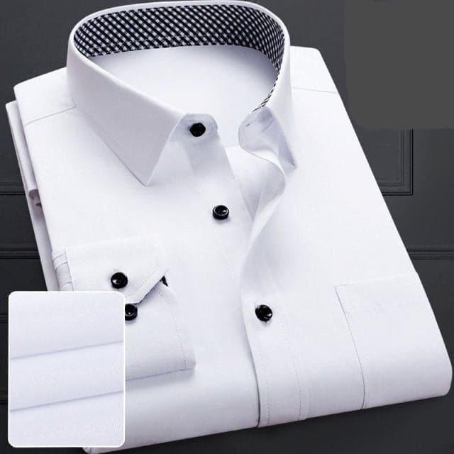 Standford Design Men's Fashion Premium Quality Long Sleeves Business Dress Shirt SF2 White/Black Checker/Black / 3XL Standford Design Men's Fashion Premium Quality Long Sleeves Business Dress Shirt SF2 White/Black Checker/Black / 3XL