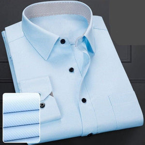 STANDFORD Design Men's Fashion Premium Quality Long Sleeves Business Dress Shirt - Divine Inspiration Styles