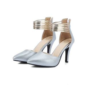 TORY Design Women's Stylish Elegant Fashion Gold Silver Metallic Pumps Dress Shoes - Divine Inspiration Styles