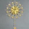 STARLIGHT Golden Blue & Silver Floral Star Creative Art Modern Design Wall Clock for Home Decorations - Divine Inspiration Styles