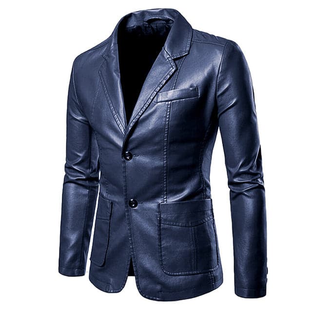 BRADLEY Men's Fashion Premium Quality Leather Style Blazer Suit Jacket - Divine Inspiration Styles