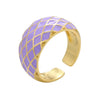 SCL Design Women's Fashion Elegant Stylish Enamel Geometric Statement Ring - Divine Inspiration Styles
