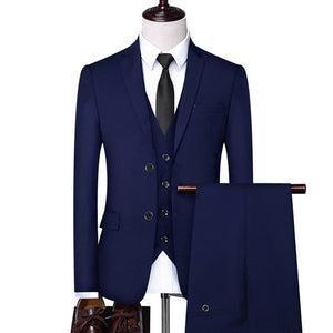 BRADLEY SUITS Men's Fashion Formal Business & Special Events Wear 3-PCS (Jacket + Pants + Vest) Suit Set - Divine Inspiration Styles
