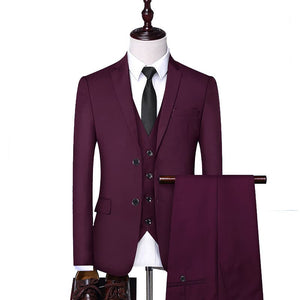 BRADLEY SUITS Men's Fashion Formal Business & Special Events Wear 3-PCS (Jacket + Pants + Vest) Suit Set - Divine Inspiration Styles