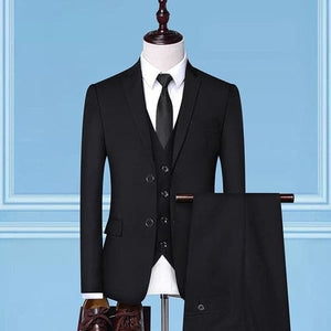 BRADLEY SUITS Men's Fashion Formal Business & Special Events Wear 3-PCS (Jacket + Pants + Vest) Suit Set - Divine Inspiration Styles
