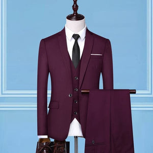 BRADLEY SUITS Men's Fashion Formal Business & Special Events Wear 3-PCS (Jacket + Pants + Vest) Suit Set - Divine Inspiration Styles