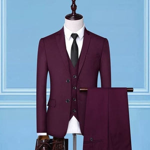BRADLEY SUITS Men's Fashion Formal Business & Special Events Wear 3-PCS (Jacket + Pants + Vest) Suit Set - Divine Inspiration Styles