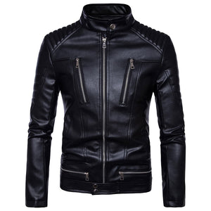 FAVOCENT Design Men's Fashion Premium Quality Leather Coat Biker Jacket - Divine Inspiration Styles