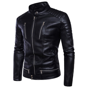 FAVOCENT Design Men's Fashion Premium Quality Leather Coat Biker Jacket - Divine Inspiration Styles