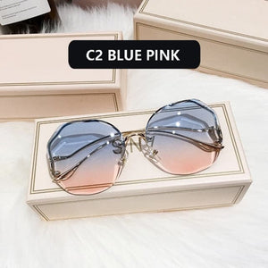 ZWG Women's Elegant Fine Fashion Ocean Water Cut Luxury Sunglasses - Divine Inspiration Styles