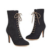 BRIANNA Design Women's Stylish Elegant Fashion Denim Zipper Design Boot Shoes - Divine Inspiration Styles