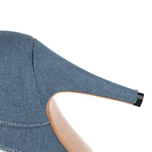 BRIANNA Design Women's Stylish Elegant Fashion Denim Zipper Design Boot Shoes - Divine Inspiration Styles