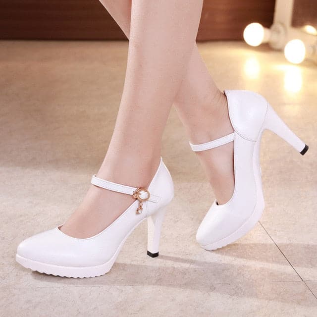 CABRINA Design Women's Stylish Elegant Fashion Buckle Design Pumps Dress Shoes - Divine Inspiration Styles