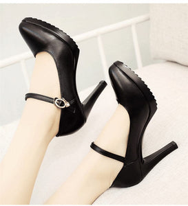 CABRINA Design Women's Stylish Elegant Fashion Buckle Design Pumps Dress Shoes - Divine Inspiration Styles