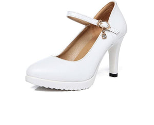 CABRINA Design Women's Stylish Elegant Fashion Buckle Design Pumps Dress Shoes - Divine Inspiration Styles