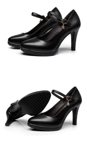 CABRINA Design Women's Stylish Elegant Fashion Buckle Design Pumps Dress Shoes - Divine Inspiration Styles
