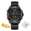 NAVIFORCE Men's Luxury Fine Fashion Premium Top Quality Analog & Digital Dial Stainless Steel Watch - Divine Inspiration Styles