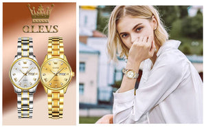 OLEVS Women's Fine Fashion Premium Quality Luxury Style Stainless Steel Watch - Divine Inspiration Styles