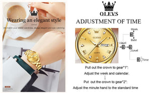 OLEVS Women's Fine Fashion Premium Quality Luxury Style Stainless Steel Watch - Divine Inspiration Styles