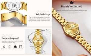 OLEVS Women's Fine Fashion Premium Quality Luxury Style Stainless Steel Watch - Divine Inspiration Styles