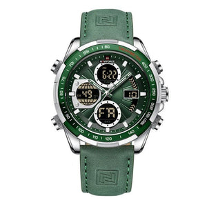 NAVIFORCE Men's Luxury Fine Fashion Premium Top Quality Triple Dial Multifunction Stainless Steel Watch - Divine Inspiration Styles