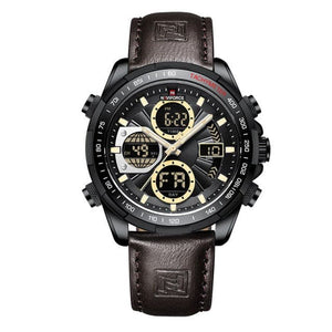 NAVIFORCE Men's Luxury Fine Fashion Premium Top Quality Triple Dial Multifunction Stainless Steel Watch - Divine Inspiration Styles