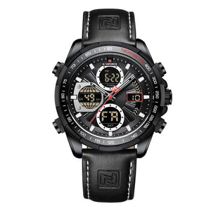 NAVIFORCE Men's Luxury Fine Fashion Premium Top Quality Triple Dial Multifunction Stainless Steel Watch - Divine Inspiration Styles