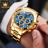 OLEVS Men's Luxury Fine Fashion Premium Top Quality Triple Dial Multifunction Stainless Steel Watch - Divine Inspiration Styles