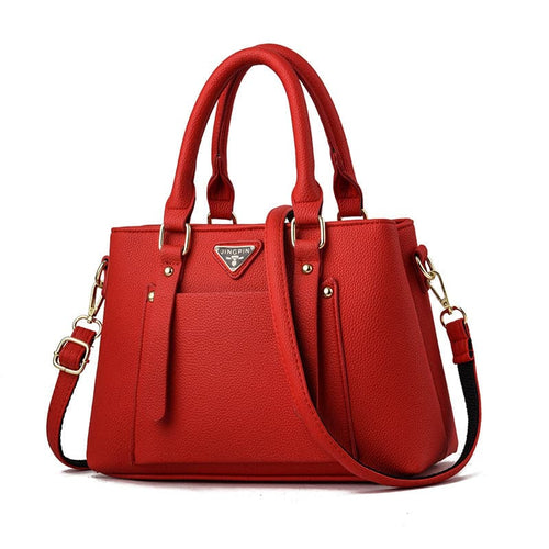 JINGPIN Women's Fine Fashion Luxury Designer Embossed Leather Handbag - Divine Inspiration Styles