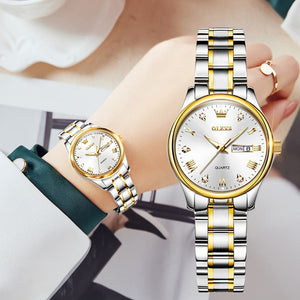 OLEVS Women's Fine Fashion Premium Quality Luxury Style Stainless Steel Watch - Divine Inspiration Styles