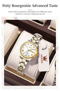 OLEVS Women's Fine Fashion Premium Quality Luxury Style Stainless Steel Watch - Divine Inspiration Styles