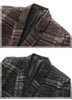 BRADLEY Men's Fashion Premium Quality Khaki Brown & Gray Plaid Style Blazer Suit Jacket - Divine Inspiration Styles