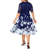 LEVORA Design Women's Fashion Elegant Stylish Vintage Floral Print Dress - Divine Inspiration Styles