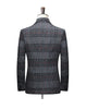 BRADLEY Men's Fashion Premium Quality Gray & Khaki Plaid Style Blazer Suit Jacket - Divine Inspiration Styles