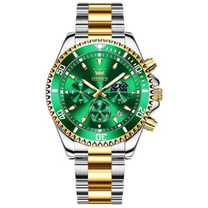OLEVS Men's Luxury Style Fine Fashion Premium Quality Triple Dial Stainless Steel Watch - Divine Inspiration Styles