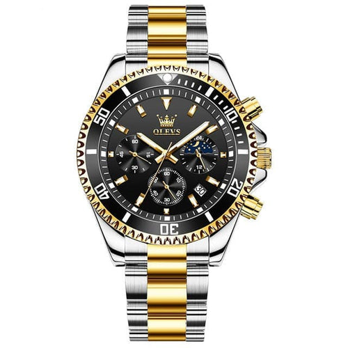 OLEVS Men's Luxury Style Fine Fashion Premium Quality Triple Dial Stainless Steel Watch - Divine Inspiration Styles