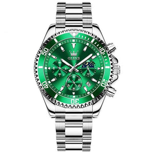 OLEVS Men's Luxury Style Fine Fashion Premium Quality Triple Dial Stainless Steel Watch - Divine Inspiration Styles