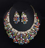 QUINTESSA Women's Fashion Premium Quality CZ & Opal Multicolor Floral Jewelry Set - Divine Inspiration Styles