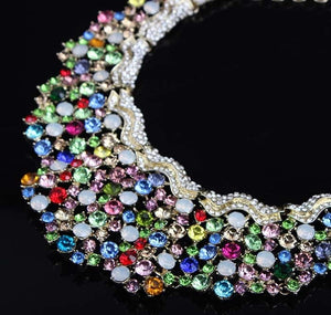QUINTESSA Women's Fashion Premium Quality CZ & Opal Multicolor Floral Jewelry Set - Divine Inspiration Styles
