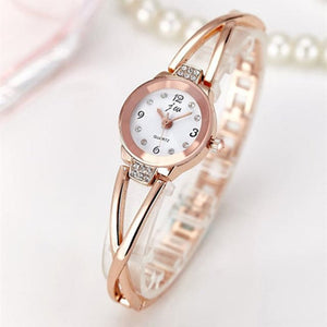 JW Women's Fine Fashion Rose Gold Luxury Rhinestone Bracelet Watch - Divine Inspiration Styles