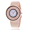 VANSVAR Gold Rose Gold & Silver Metallic Mesh Design Women's Crystal Rhinestone Fashion Watch - Divine Inspiration Styles