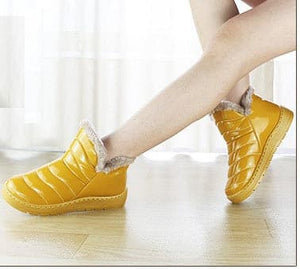 MISAB Women's Fashion Vivid Candy Color Plush Fur Ankle Boot Shoes - Divine Inspiration Styles