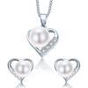 DAINASHI Women's Fine Fashion Romantic Heart Genuine Pearl Jewelry Set - Divine Inspiration Styles