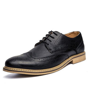 MERKMAK Men's Genuine Leather Business Dress Shoes - Divine Inspiration Styles