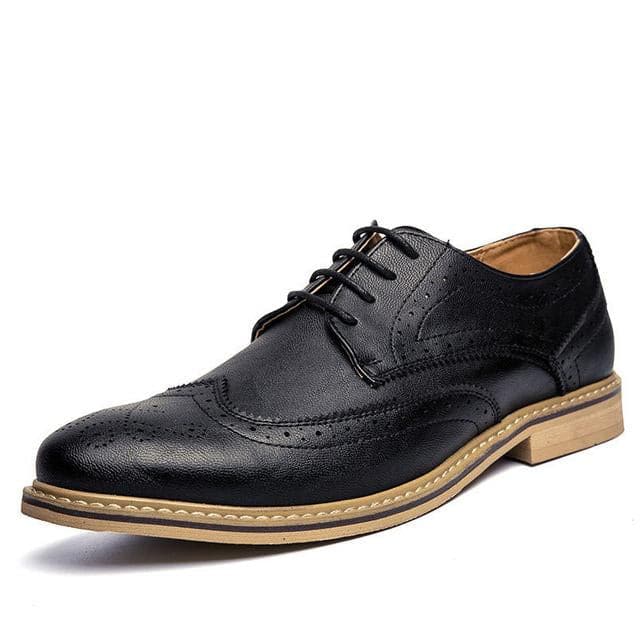 MERKMAK Men's Genuine Leather Business Dress Shoes - Divine Inspiration Styles