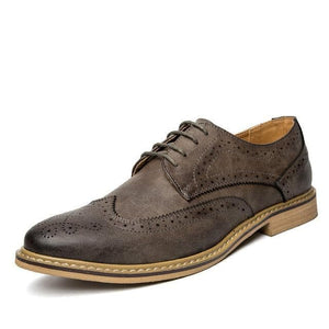 MERKMAK Men's Genuine Leather Business Dress Shoes - Divine Inspiration Styles