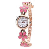 LVPAI Women's Luxury Fashion Black Pink & White Gold Floral Watch - Divine Inspiration Styles